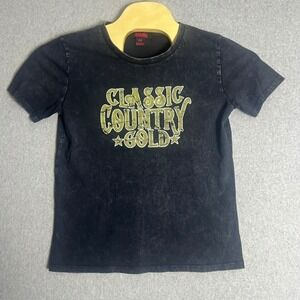Rock & Roll Cowgirl ‎ Women's Classic Country Gold Graphic Tee Shirt Size Medium